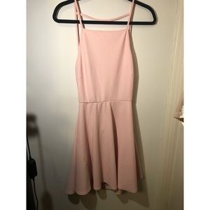 Pink skater dress